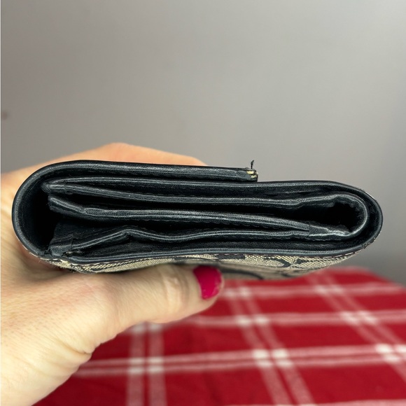 Coach Y2K Signature Black and Grey Trifold Wallet - Picture 6 of 13
